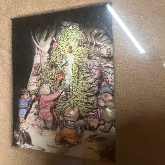 Vintage Shadow Box Frame 3D Art The Christmas Tree Susan Anderson - Picture 5 of 5